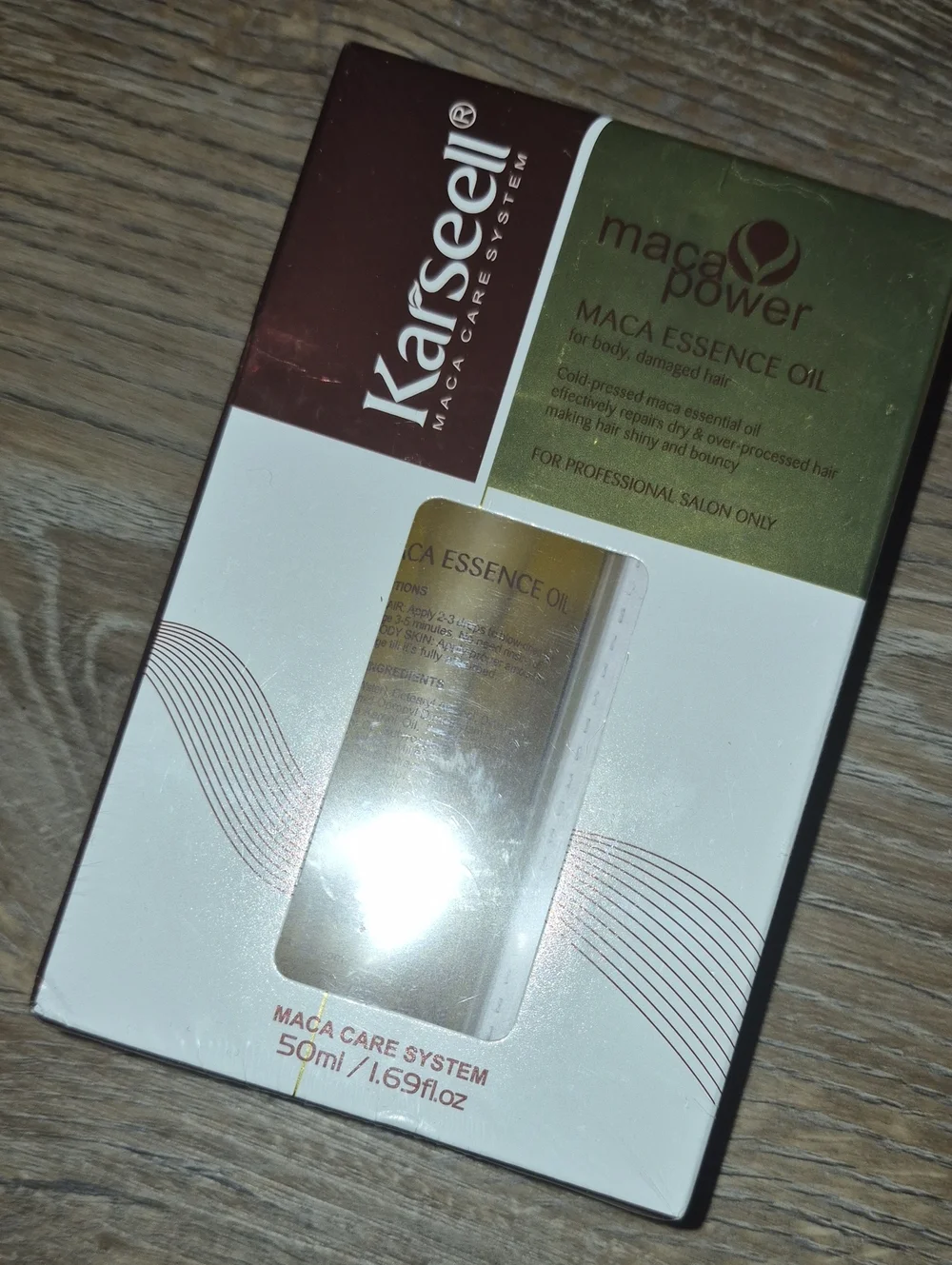 Karseel Maca Essence Oil - Gold/Brown - 50ml Nwt